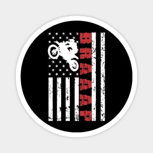 Motocross American Flag - US Sports Magnet